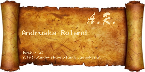 Andruska Roland névjegykártya