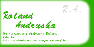 roland andruska business card